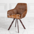 Мягкий стул Ортон Луч рыже-коричневый, теплый коричневый