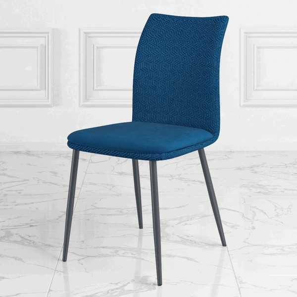 Мягкий стул Боне мерцающий синий