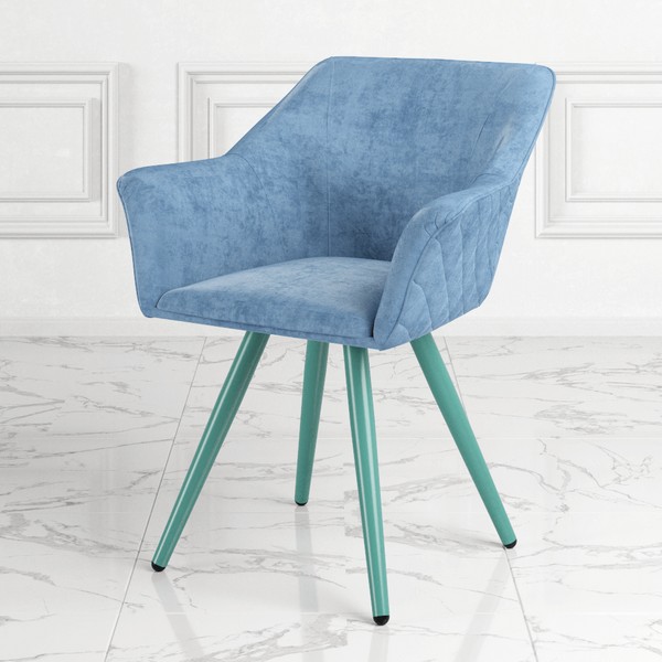 Мягкий стул из коллекции Шанти голубой
